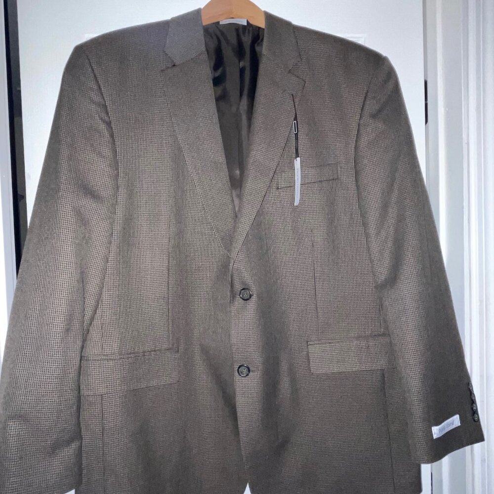 Pronto Uomo Men's Brown Checkered Sport Coat (NWT - 44R)